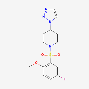 1-((5-fluoro-2-methoxyphenyl)sulfonyl)-4-(1H-1,2,3-triazol-1-yl)piperidine