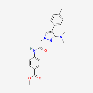 methyl 4-(2-(3-(dimethylamino)-4-(p-tolyl)-1H-pyrazol-1-yl)acetamido)benzoate