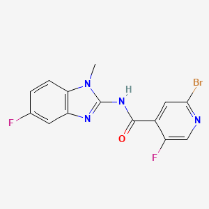 2-Bromo-5-fluoro-N-(5-fluoro-1-methylbenzimidazol-2-yl)pyridine-4-carboxamide