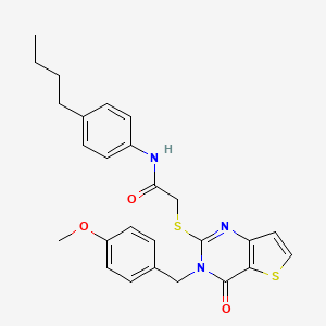 N-(4-butylphenyl)-2-{[3-(4-methoxybenzyl)-4-oxo-3,4-dihydrothieno[3,2-d]pyrimidin-2-yl]sulfanyl}acetamide