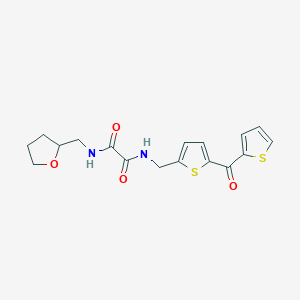 molecular formula C17H18N2O4S2 B2655426 N'-[(oxolan-2-yl)methyl]-N-{[5-(thiophene-2-carbonyl)thiophen-2-yl]methyl}ethanediamide CAS No. 1798522-24-3