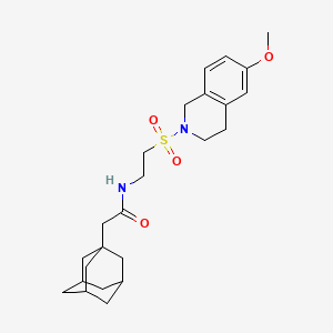 2-(adamantan-1-yl)-N-{2-[(6-methoxy-1,2,3,4-tetrahydroisoquinolin-2-yl)sulfonyl]ethyl}acetamide