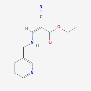 ethyl (Z)-2-cyano-3-(pyridin-3-ylmethylamino)prop-2-enoate