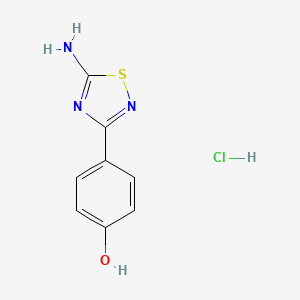 4-(5-Amino-1,2,4-thiadiazol-3-yl)phenol;hydrochloride