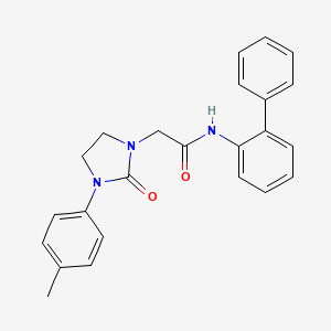 molecular formula C24H23N3O2 B2655440 N-([1,1'-biphenyl]-2-yl)-2-(2-oxo-3-(p-tolyl)imidazolidin-1-yl)acetamide CAS No. 1251575-21-9