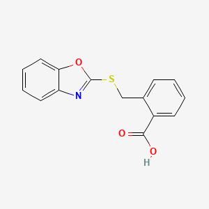B2655441 2-[(1,3-Benzoxazol-2-ylsulfanyl)methyl]benzoic acid CAS No. 733795-46-5