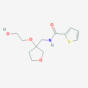 molecular formula C12H17NO4S B2655451 N-{[3-(2-hydroxyethoxy)oxolan-3-yl]methyl}thiophene-2-carboxamide CAS No. 2309307-97-7