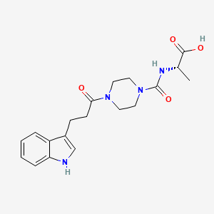 N-({4-[3-(1H-indol-3-yl)propanoyl]piperazin-1-yl}carbonyl)-L-alanine