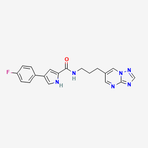 molecular formula C19H17FN6O B2655464 N-(3-([1,2,4]triazolo[1,5-a]pyrimidin-6-yl)propyl)-4-(4-fluorophenyl)-1H-pyrrole-2-carboxamide CAS No. 1903433-20-4
