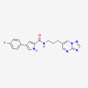 N-(3-([1,2,4]triazolo[1,5-a]pyrimidin-6-yl)propyl)-4-(4-fluorophenyl)-1H-pyrrole-2-carboxamide