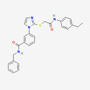 N-benzyl-3-(2-((2-((4-ethylphenyl)amino)-2-oxoethyl)thio)-1H-imidazol-1-yl)benzamide