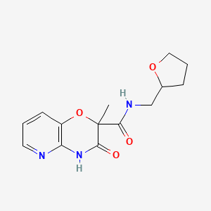 molecular formula C14H17N3O4 B2655468 2-methyl-3-oxo-N-(tetrahydro-2-furanylmethyl)-3,4-dihydro-2H-pyrido[3,2-b][1,4]oxazine-2-carboxamide CAS No. 861207-18-3