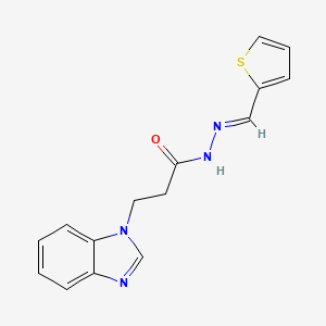 3-(1H-benzimidazol-1-yl)-N'-[(E)-thiophen-2-ylmethylidene]propanehydrazide