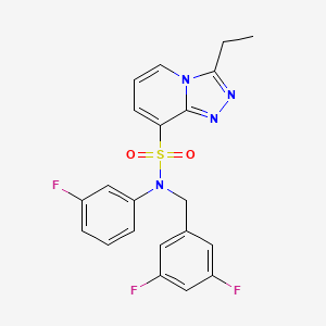 N-[(3,5-difluorophenyl)methyl]-3-ethyl-N-(3-fluorophenyl)-[1,2,4]triazolo[4,3-a]pyridine-8-sulfonamide