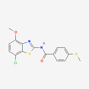 N-(7-chloro-4-methoxybenzo[d]thiazol-2-yl)-4-(methylthio)benzamide