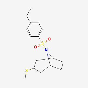 (1R,5S)-8-((4-ethylphenyl)sulfonyl)-3-(methylthio)-8-azabicyclo[3.2.1]octane