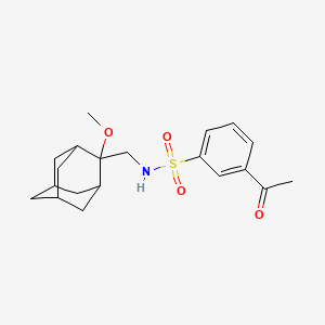 3-acetyl-N-(((1R,3S,5r,7r)-2-methoxyadamantan-2-yl)methyl)benzenesulfonamide