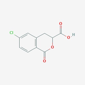 molecular formula C10H7ClO4 B2655493 6-chloro-1-oxo-3,4-dihydro-1H-isochromene-3-carboxylic acid CAS No. 951902-52-6