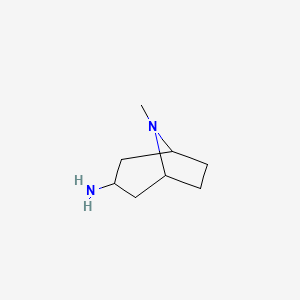 molecular formula C8H16N2 B2655536 8-Methyl-8-azabicyclo[3.2.1]octan-3-amine CAS No. 27302-93-8; 87571-88-8; 98998-25-5