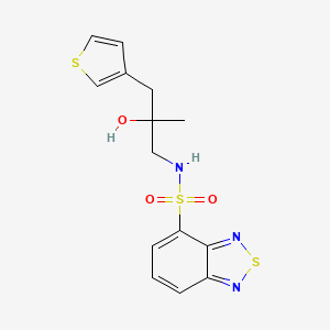 molecular formula C14H15N3O3S3 B2655540 N-[2-hydroxy-2-methyl-3-(thiophen-3-yl)propyl]-2,1,3-benzothiadiazole-4-sulfonamide CAS No. 2097933-34-9