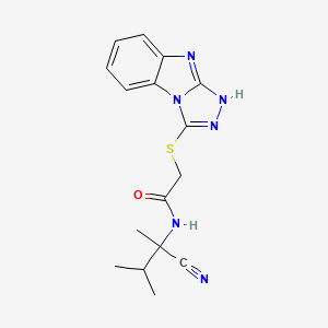 molecular formula C16H18N6OS B2655593 N-(2-cyano-3-methylbutan-2-yl)-2-(3H-[1,2,4]triazolo[4,3-a]benzimidazol-1-ylsulfanyl)acetamide CAS No. 865268-31-1