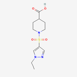 1-[(1-ethyl-1H-pyrazol-4-yl)sulfonyl]piperidine-4-carboxylic acid