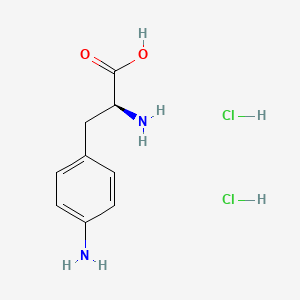 molecular formula C9H14Cl2N2O2 B2655732 4-Amino-L-phenylalanine dihydrochloride CAS No. 139879-21-3