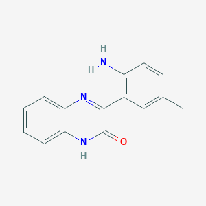 molecular formula C15H13N3O B2655733 3-(2-amino-5-methylphenyl)quinoxalin-2(1H)-one CAS No. 878420-60-1