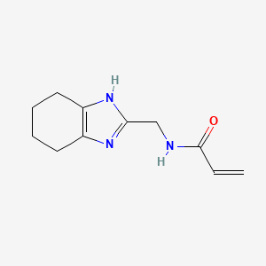 molecular formula C11H15N3O B2655739 N-(4,5,6,7-Tetrahydro-1H-benzimidazol-2-ylmethyl)prop-2-enamide CAS No. 2305561-40-2