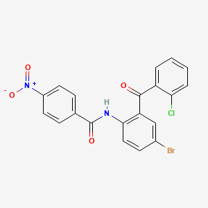 molecular formula C20H12BrClN2O4 B2655773 N-[4-bromo-2-(2-chlorobenzoyl)phenyl]-4-nitrobenzamide CAS No. 313274-82-7