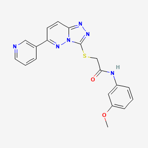 molecular formula C19H16N6O2S B2655783 N-(3-methoxyphenyl)-2-{[6-(pyridin-3-yl)-[1,2,4]triazolo[4,3-b]pyridazin-3-yl]sulfanyl}acetamide CAS No. 877634-98-5