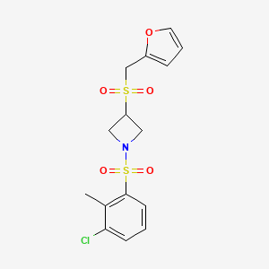 B2655799 1-((3-Chloro-2-methylphenyl)sulfonyl)-3-((furan-2-ylmethyl)sulfonyl)azetidine CAS No. 1797344-20-7