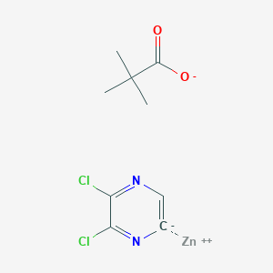 molecular formula C9H10Cl2N2O2Zn B2655858 zinc;5,6-dichloro-2H-pyrazin-2-ide;2,2-dimethylpropanoate CAS No. 1643794-49-3