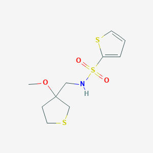 molecular formula C10H15NO3S3 B2655872 N-((3-methoxytetrahydrothiophen-3-yl)methyl)thiophene-2-sulfonamide CAS No. 1448074-87-0
