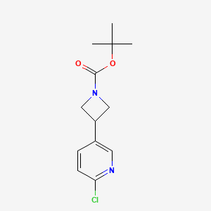 molecular formula C13H17ClN2O2 B2655876 Tert-butyl 3-(6-chloropyridin-3-yl)azetidine-1-carboxylate CAS No. 870689-19-3
