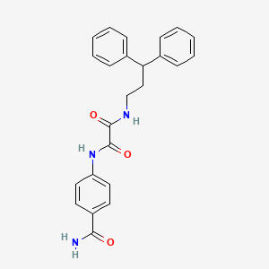 molecular formula C24H23N3O3 B2655893 N1-(4-carbamoylphenyl)-N2-(3,3-diphenylpropyl)oxalamide CAS No. 920388-55-2