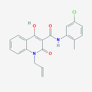 molecular formula C20H17ClN2O3 B2655915 N-(5-chloro-2-methylphenyl)-4-hydroxy-2-oxo-1-(prop-2-en-1-yl)-1,2-dihydroquinoline-3-carboxamide CAS No. 941949-55-9