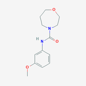 molecular formula C13H18N2O3 B2655943 N-(3-methoxyphenyl)-1,4-oxazepane-4-carboxamide CAS No. 2320381-92-6