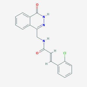 (E)-3-(2-chlorophenyl)-N-((4-oxo-3,4-dihydrophthalazin-1-yl)methyl)acrylamide