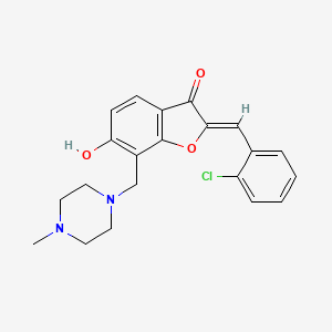 (Z)-2-(2-chlorobenzylidene)-6-hydroxy-7-((4-methylpiperazin-1-yl)methyl)benzofuran-3(2H)-one