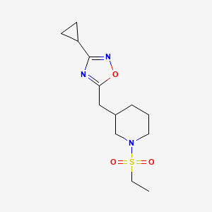 3-Cyclopropyl-5-((1-(ethylsulfonyl)piperidin-3-yl)methyl)-1,2,4-oxadiazole
