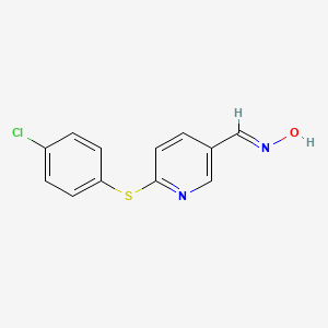 6-[(4-Chlorophenyl)sulfanyl]nicotinaldehyde oxime