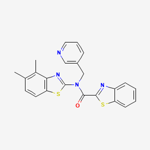 N-(4,5-dimethylbenzo[d]thiazol-2-yl)-N-(pyridin-3-ylmethyl)benzo[d]thiazole-2-carboxamide