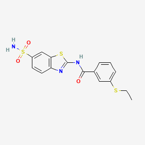 3-(ethylthio)-N-(6-sulfamoylbenzo[d]thiazol-2-yl)benzamide