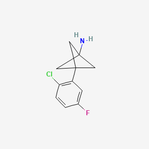 3-(2-Chloro-5-fluorophenyl)bicyclo[1.1.1]pentan-1-amine