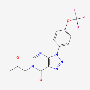 6-(2-Oxopropyl)-3-[4-(trifluoromethoxy)phenyl]triazolo[4,5-d]pyrimidin-7-one