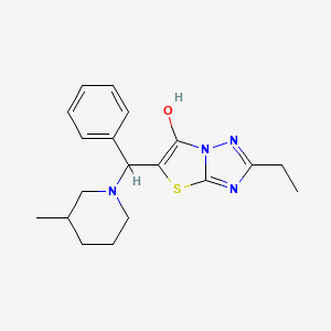 2-Ethyl-5-((3-methylpiperidin-1-yl)(phenyl)methyl)thiazolo[3,2-b][1,2,4]triazol-6-ol