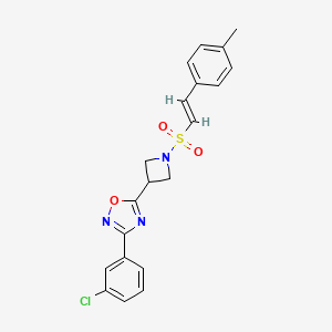 (E)-3-(3-chlorophenyl)-5-(1-((4-methylstyryl)sulfonyl)azetidin-3-yl)-1,2,4-oxadiazole
