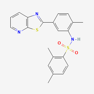 2,4-dimethyl-N-(2-methyl-5-(thiazolo[5,4-b]pyridin-2-yl)phenyl)benzenesulfonamide