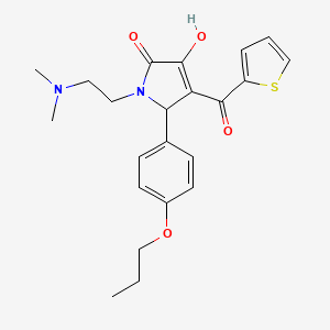 1-(2-(dimethylamino)ethyl)-3-hydroxy-5-(4-propoxyphenyl)-4-(thiophene-2-carbonyl)-1H-pyrrol-2(5H)-one